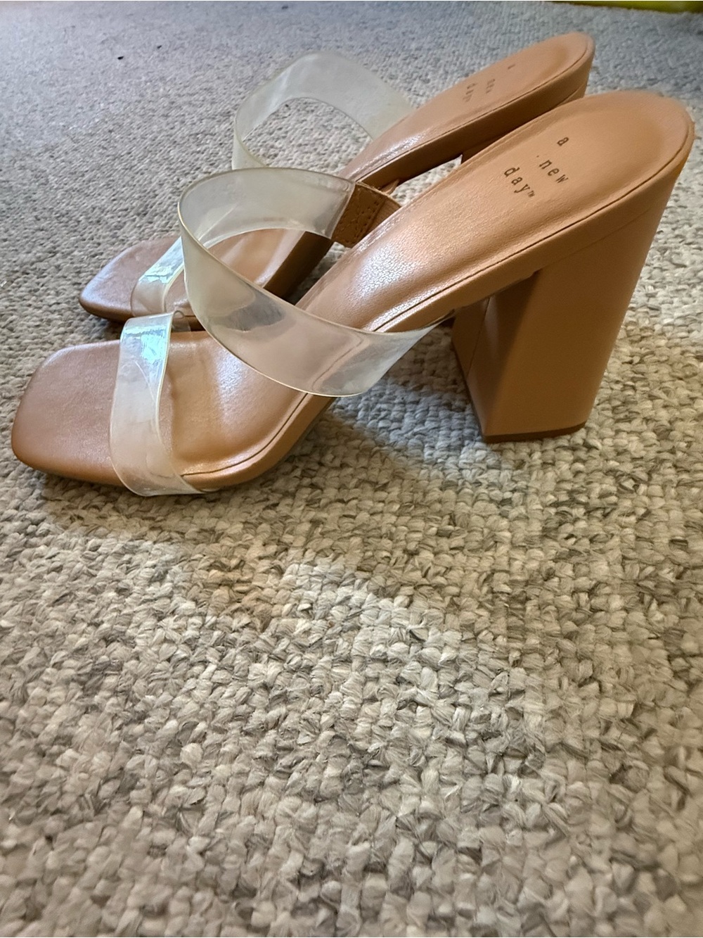 a new day Nude Clear Double-Strap Block Heel Sandal - Picture 5 of 7